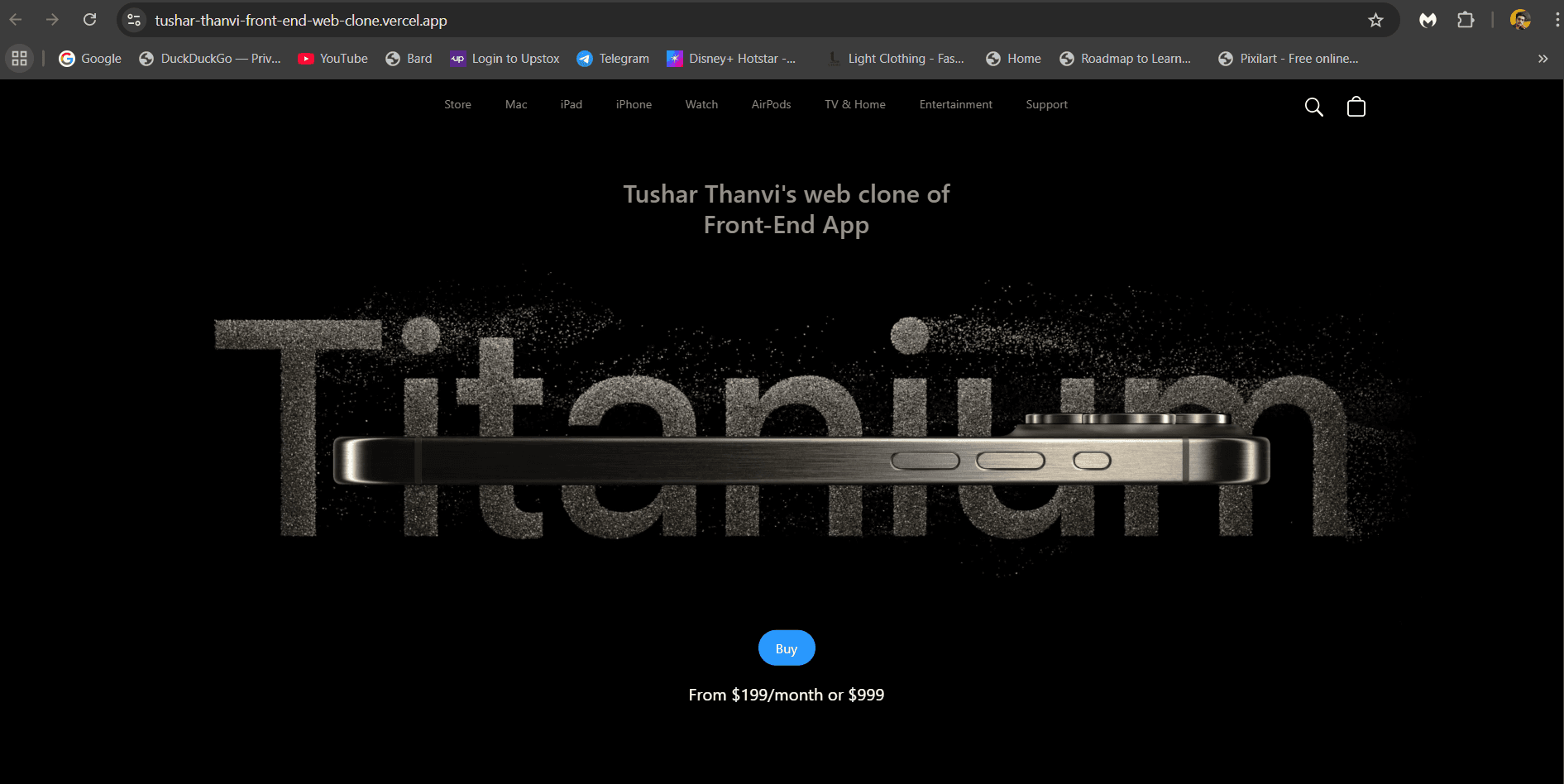 Dynamic 3D Apple website Clone using Three.js and GSAP